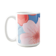 Caneca de sopa floral botânica vibrante de primave