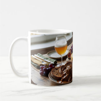Café Caneca de Still Life de Queijo e Cerveja Aconchega