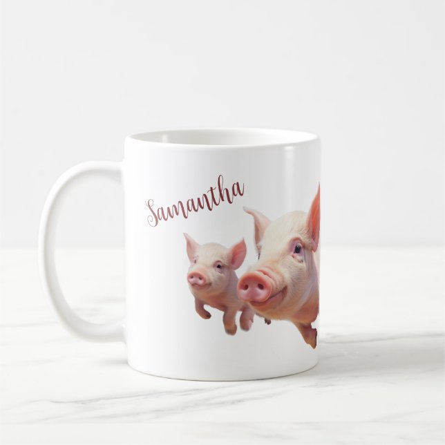 Café Caneca de suíno personalizada (Esquerda)