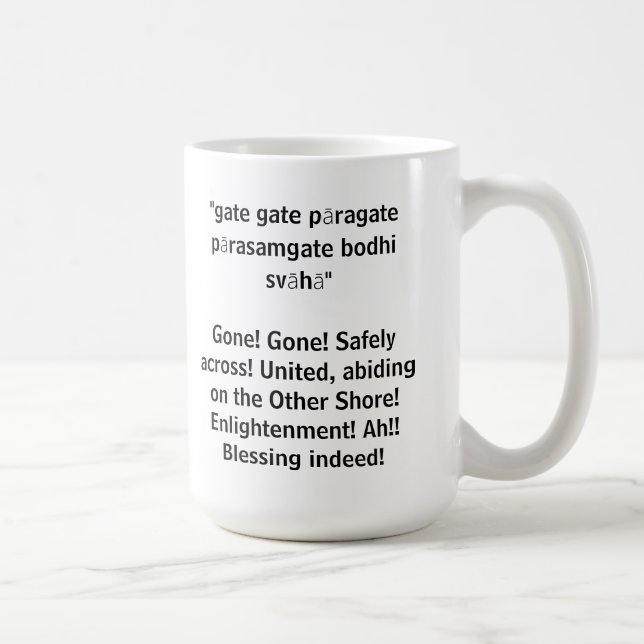 Café Caneca de Sutra do coração (Direita)