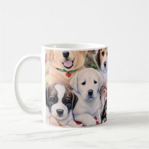 Café Caneca de Tecido de Cachorrinho Vintage