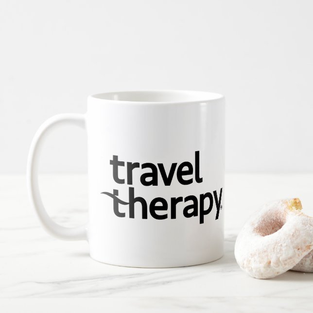Café Caneca de Terapia de Viagem | Caneca de Viagem  (Com Donut)