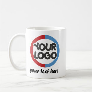 Café Caneca de Texto de Logotipo de Negócios Personaliz