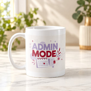Café Caneca de Tipografia de Escritório em Modo Admin