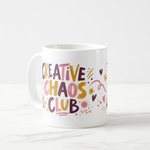 Café Caneca de Tipografia Expressiva Creative Chaos Clu