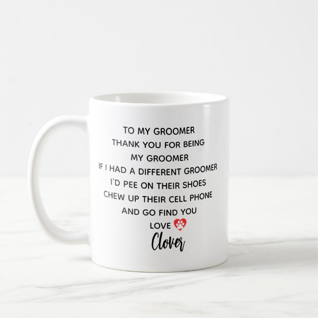 Café Caneca de Tosa de Cachorro, Presente de Tosa de Ca (Esquerda)