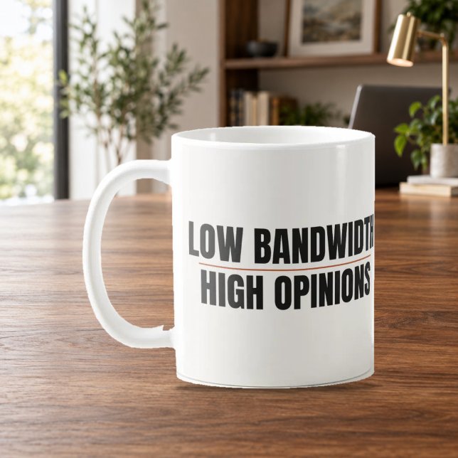 Café Caneca de Trabalho Engraçada de Baixa Largura de B (Criador carregado)