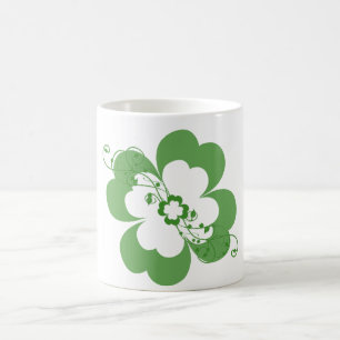 Café Caneca de Trevos Florais