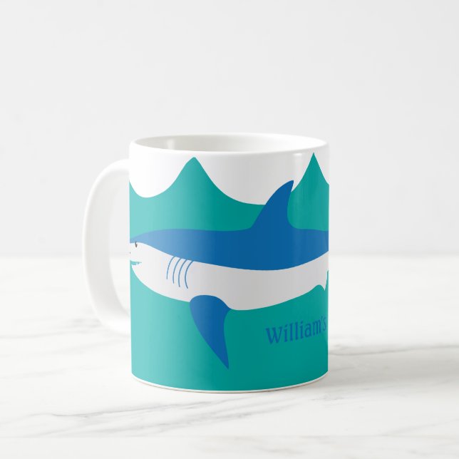 Café Caneca de Tubarão Mako (Frente Esquerda)