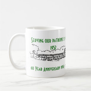 Café Caneca de um aniversário de 60 anos