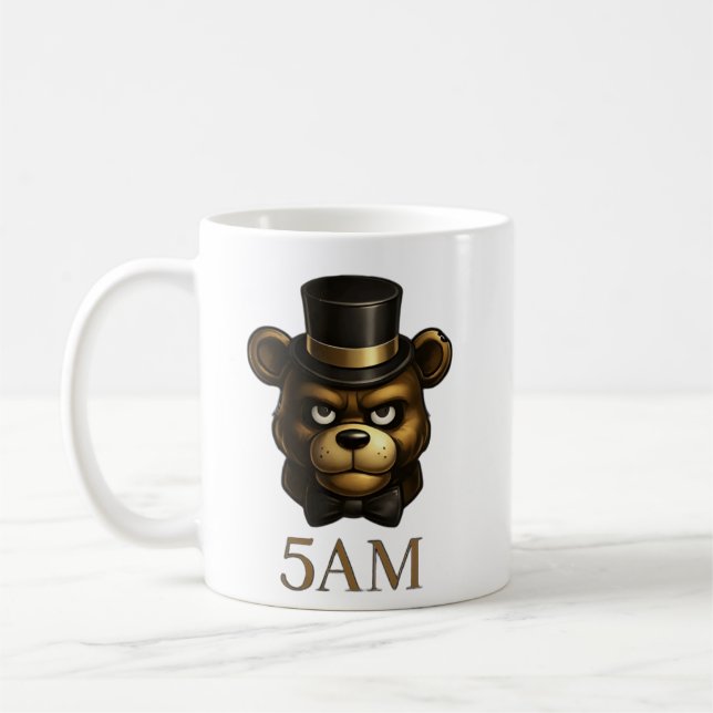 Café Caneca de Urso Animatróico Noturno Assustador (Esquerda)