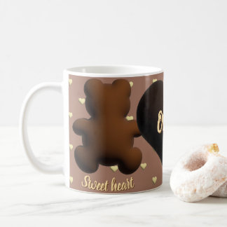 Café Caneca de urso de chocolate