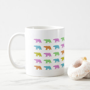 Café Caneca de Urso Polar Arco-íris