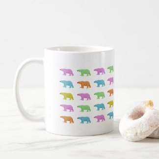 Café Caneca de Urso Polar Arco-íris