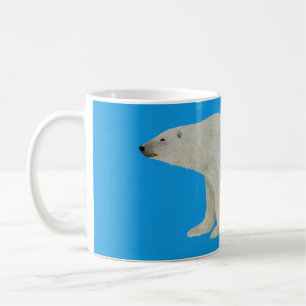 Café Caneca de Urso Polar em Azul