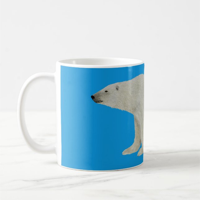 Café Caneca de Urso Polar em Azul (Esquerda)