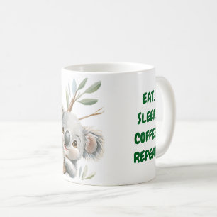 Café Caneca de Ursos Coala Fofos com Mensagem, Presente