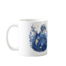 Caneca de Veado Azul Místico.