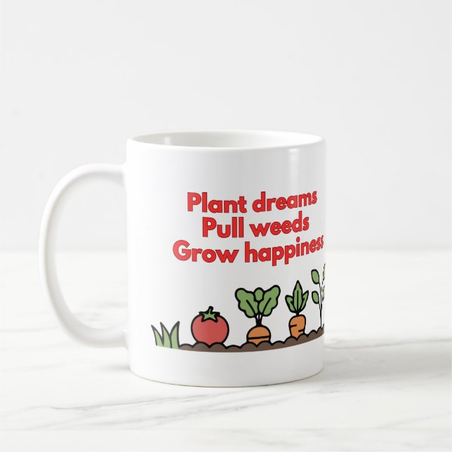 Café Caneca de Vegetais de Jardim Divertida - Plante So (Esquerda)