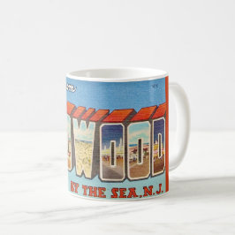 Café Caneca de Velho Cartão Postal de Wildwood NJ