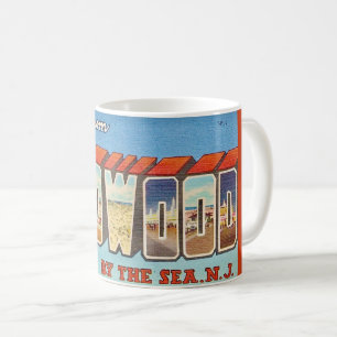Café Caneca de Velho Cartão Postal de Wildwood NJ
