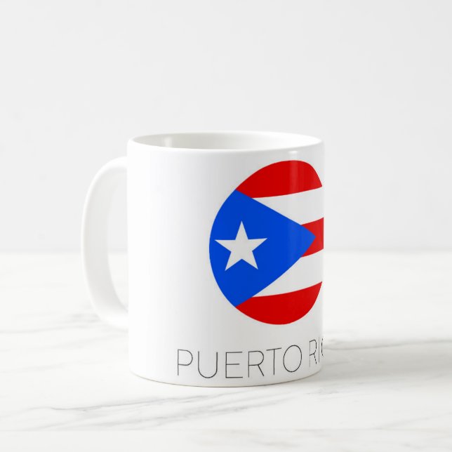 Café Caneca de Viagem Bandeira de Porto Rico (Frente Esquerda)