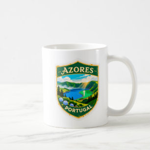 Café Caneca de Viagem com Emblema das Açores Portugal –