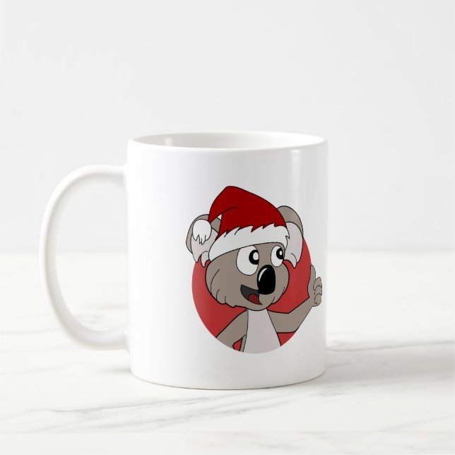 Café Caneca de viagem de desenho do coala natalino (Esquerda)