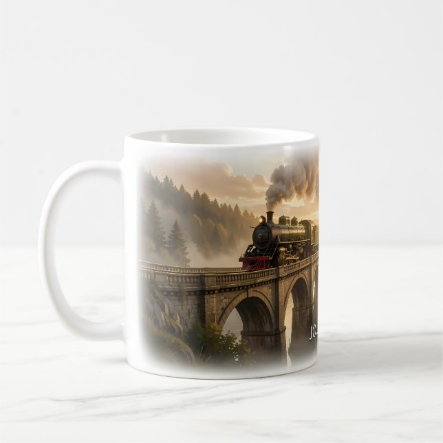 Café Caneca de Viagem de Trem a Vapor (Esquerda)