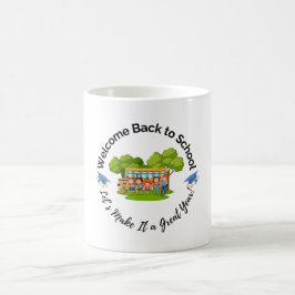 Café Caneca de Viagem Divertida de Ônibus Escolar