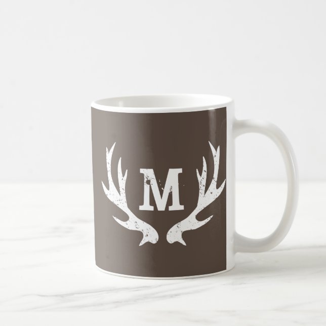Café Caneca de viagem dos antlers do monograma dos (Direita)