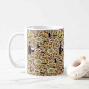 Café Caneca de Vinho Tinto Macarrão