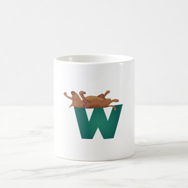 Café Caneca de W do alfabeto do cão (Centro)