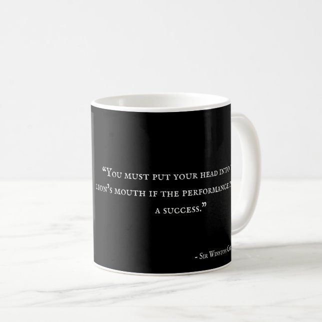 Café Caneca de Winston Churchill - citações 3 (Frente Esquerda)
