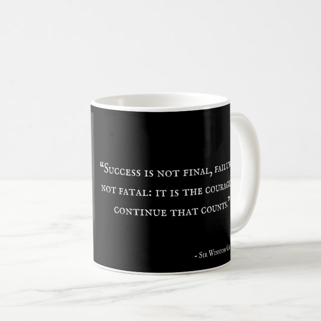 Café Caneca de Winston Churchill - citações 5 (Frente Esquerda)
