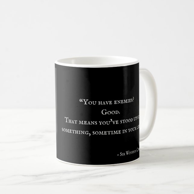 Café Caneca de Winston Churchill - citações 9 (Frente Esquerda)