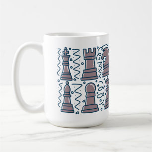 Café Caneca de Xadrez