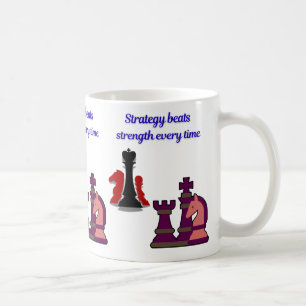 Café Caneca de Xadrez Estratégia Sobre Força