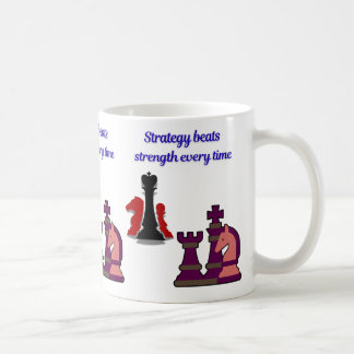Café Caneca de Xadrez Estratégia Sobre Força