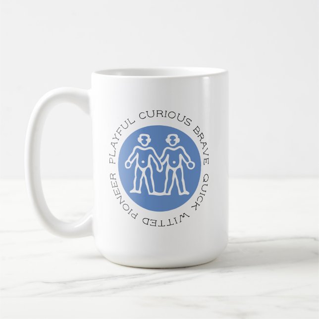 Café Caneca de Zodíaco com Características de Gêmeos (Esquerda)