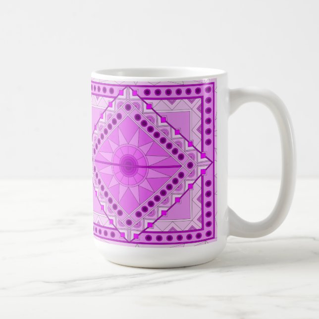 CAFÉ CANECA DECORATIVA DE ARTE ROXA (Direita)