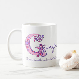 Café Caneca decorativa do monograma de G do significado