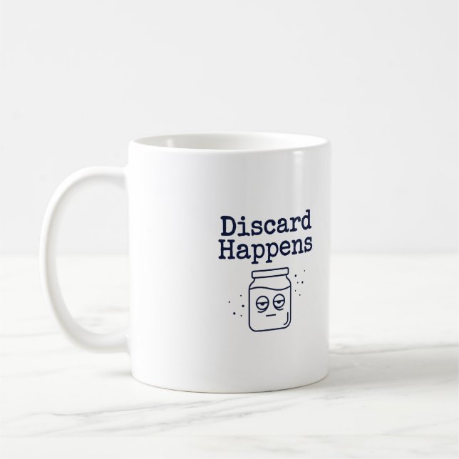 Café Caneca Descarte Acontece | Citação Engraçada de Pa (Esquerda)