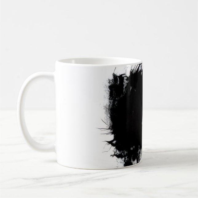 Café Caneca  Desenho Abstrato de Grunge com Salpicos de (Esquerda)
