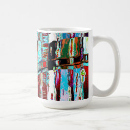Café Caneca – Design Abstrato de Colapso e Reflexão