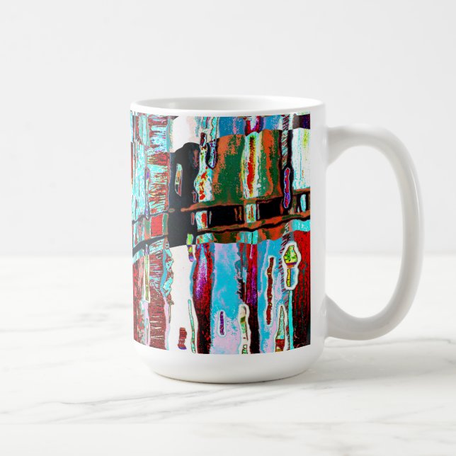 Café Caneca – Design Abstrato de Colapso e Reflexão (Direita)