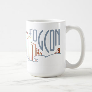 Café Caneca destro do logotipo da ponte de FOGcon