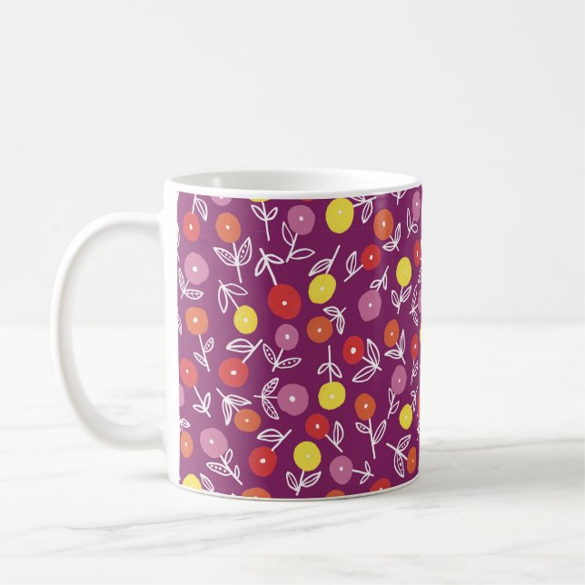 Café Caneca Ditsy Flor de Ameixa (Esquerda)