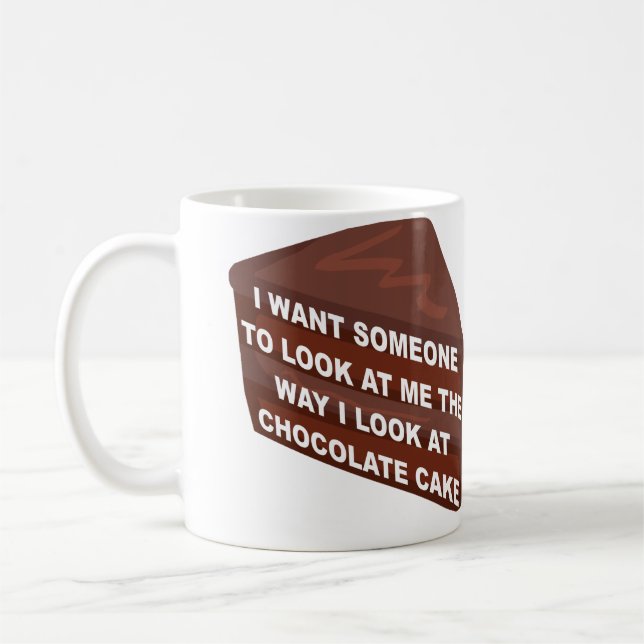 Café Caneca Divertida Ame-me Como Bolo de Chocolate (Esquerda)