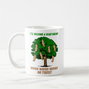 Café Caneca Divertida Árvore de Bacon Humor